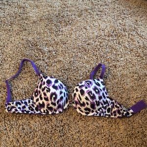Purple Chetah 34C Padded Bra